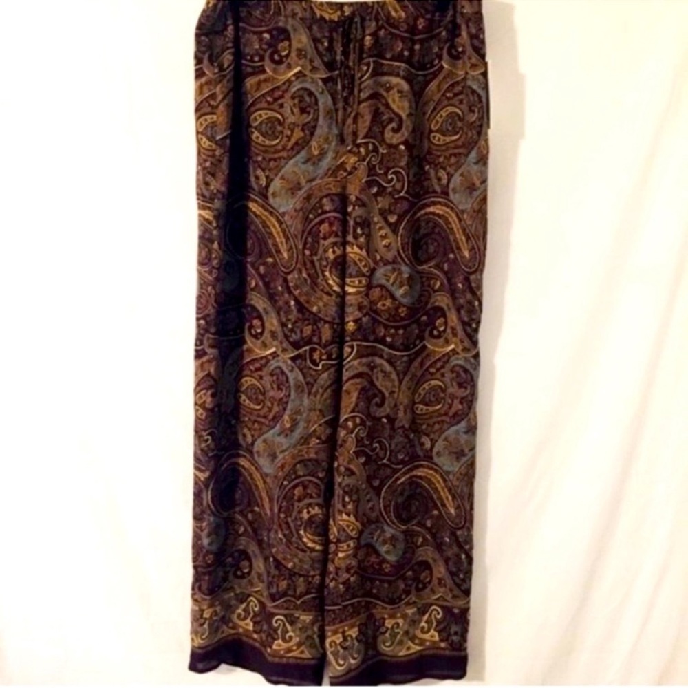 Vintage | Pants | Silk Paisley Drawstring Pants - Picture 2 of 10